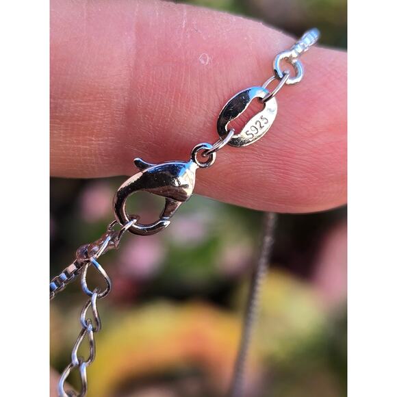 Vintage Sterling Silver Navajo Lowell Draper LD Lab Opal Spiral Pendant Necklace - Picture 8 of 10